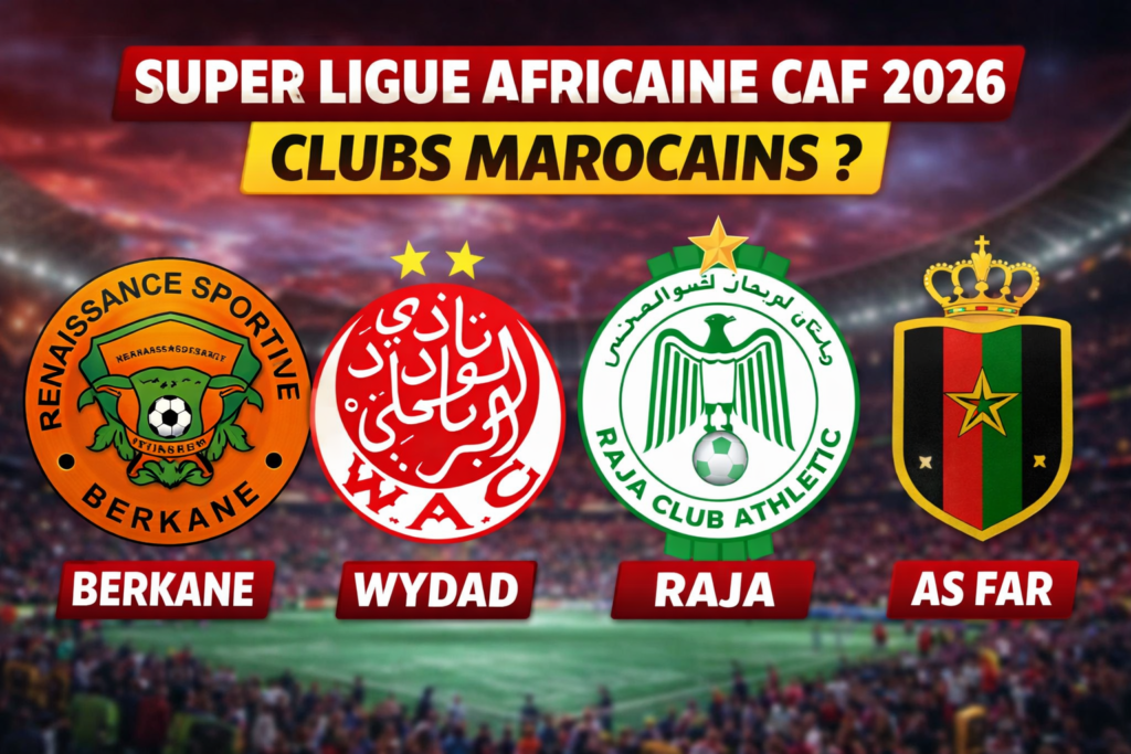 👉 Super Ligue africaine CAF 2026 clubs marocains Berkane Wydad Raja AS FAR