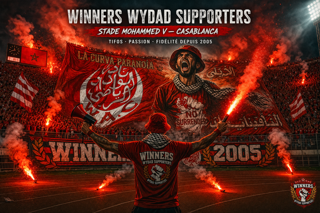 Winners Wydad supporters tifos stade Mohammed V Casablanca