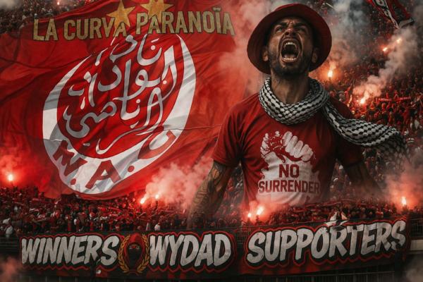 Winners Wydad supporters tifos stade Mohammed V Casablanca